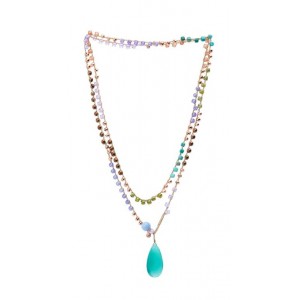 Collana uncinetto con Chiusura Pietra Goccia